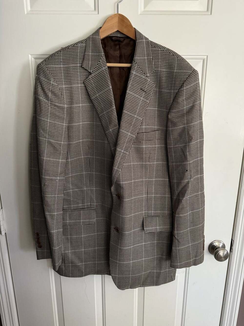 Brooks Brothers Sport Coat Brown Houndstooth Blazer
